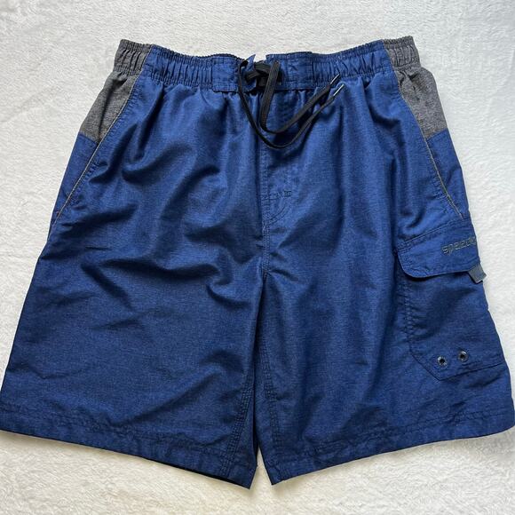 Speedo Men’s navy Blue swim trunks shorts size Large - Picture 2 of 8